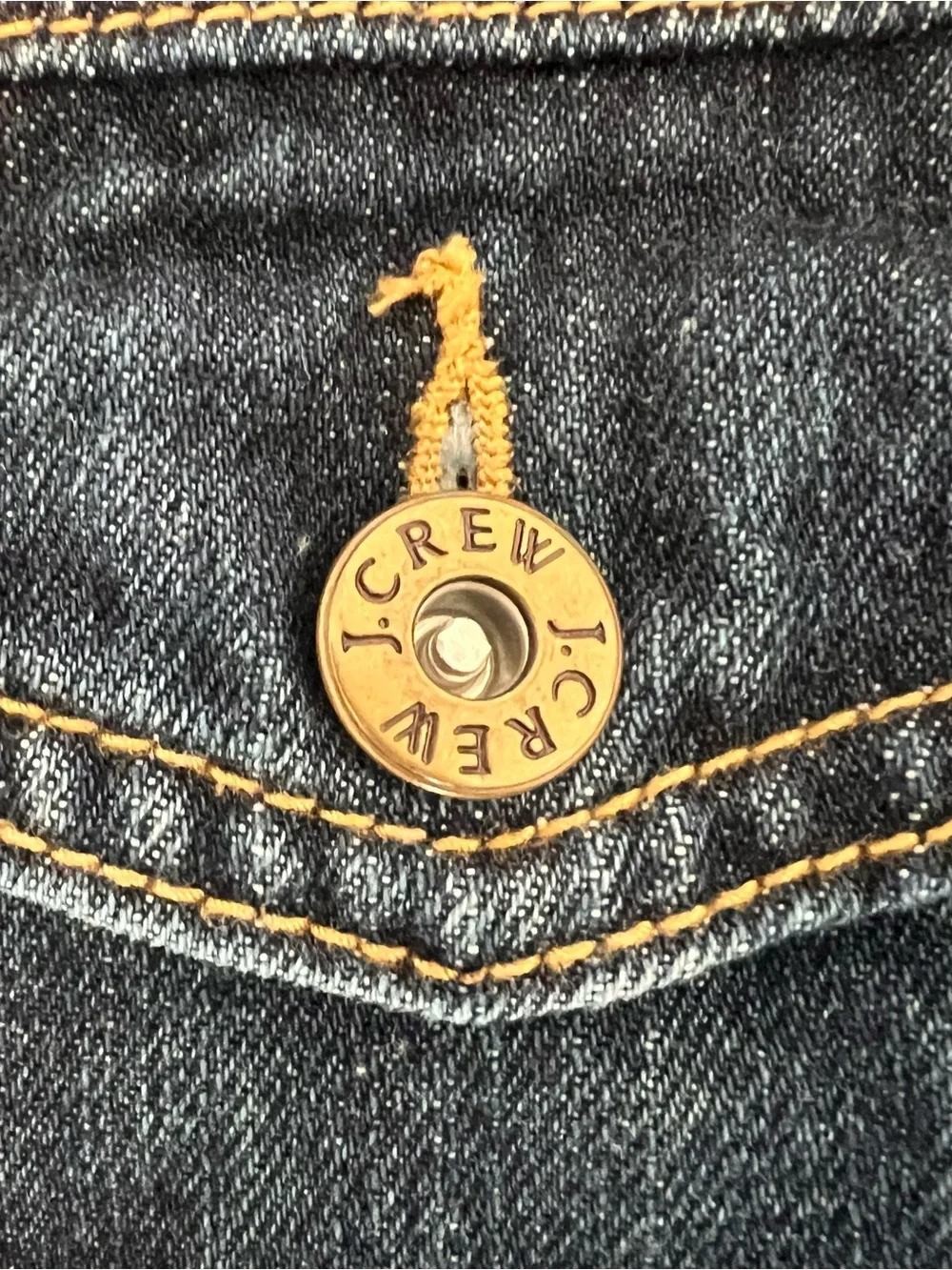 EUC J. Crew Jacket Mens S Blue Denim Trucker Button Front Pockets Cotton Classic